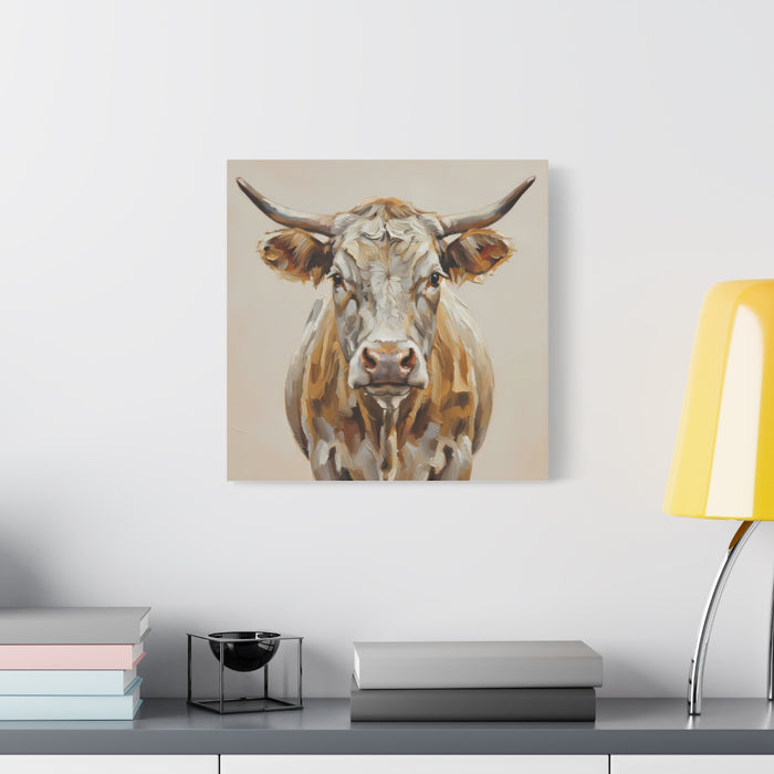 Fine Art Print of "Orange Cow" Wall Art Rustic Farmhouse Painting