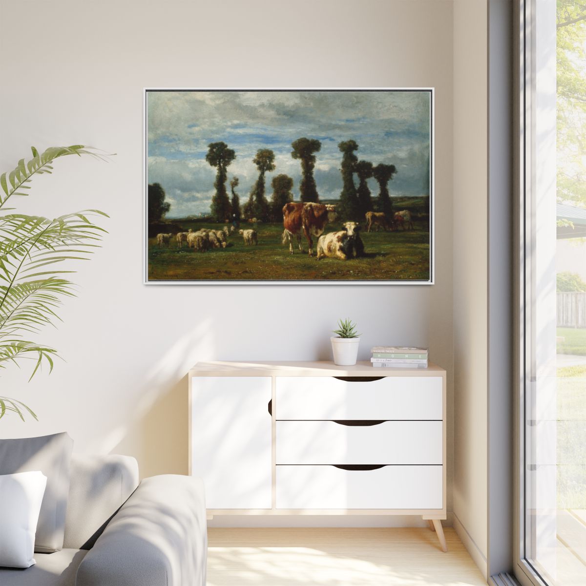 pasture - White Frame in Room