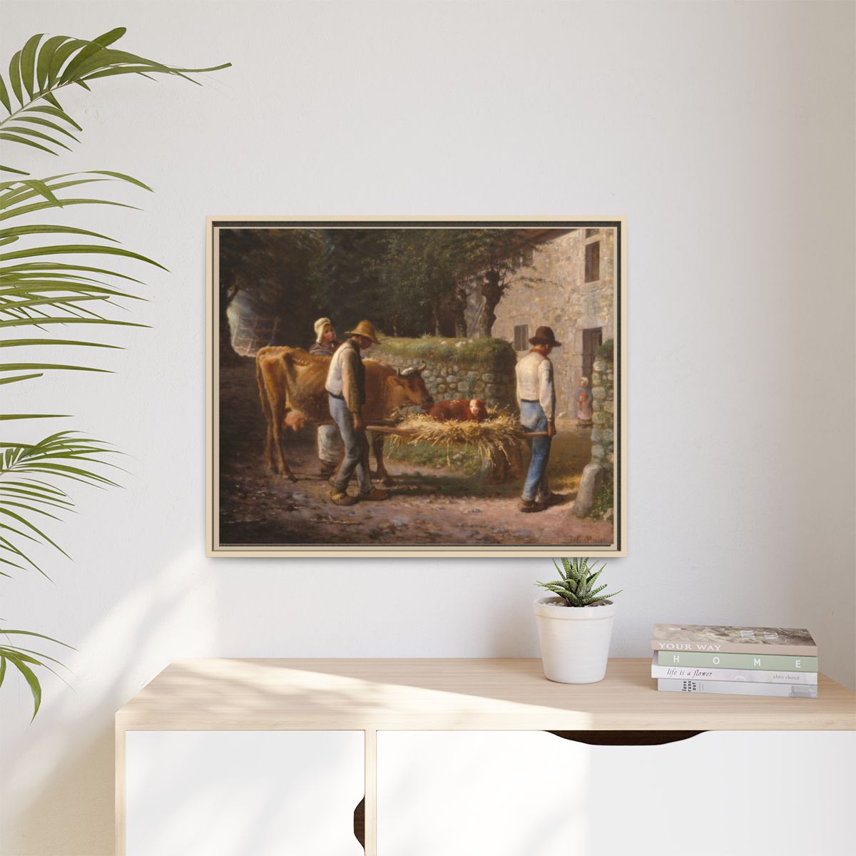 peasants - Natural Wood Frame in Room