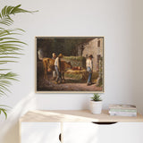 peasants - Natural Wood Frame in Room