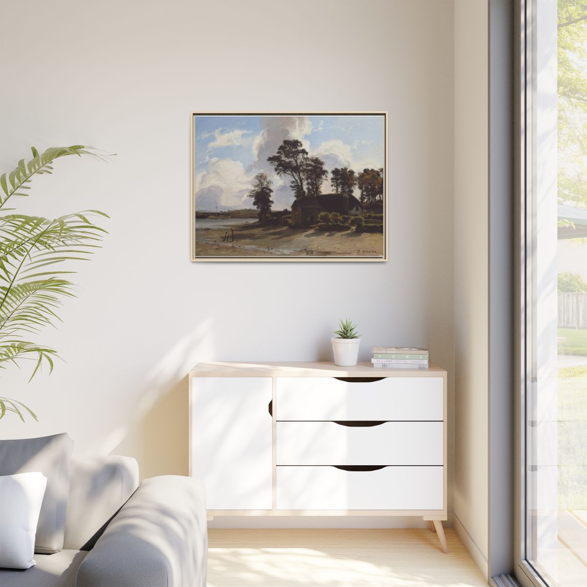 estuary - Natural Wood Frame in Room