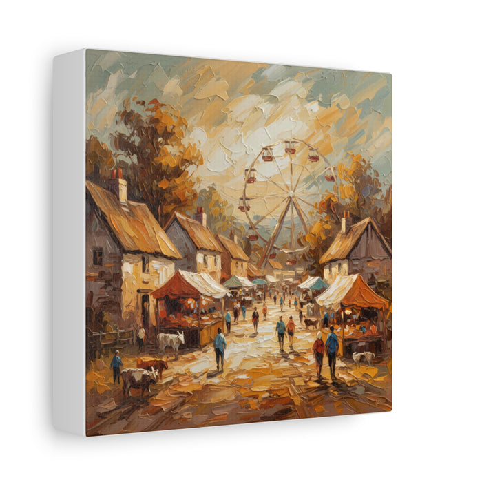 Fine Art Print of "Village Fair" Wall Art Rustic Farmhouse Painting