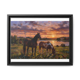 Pasture at Dusk framed black