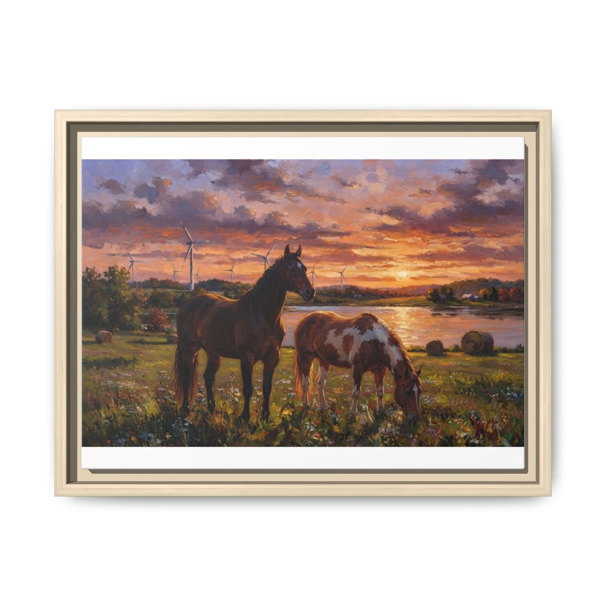 Pasture at Dusk framed natural