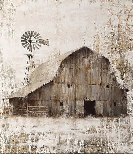 Fine Art Print of "Echoes of the Plains" Wall Art Rustic Farmhouse Painting